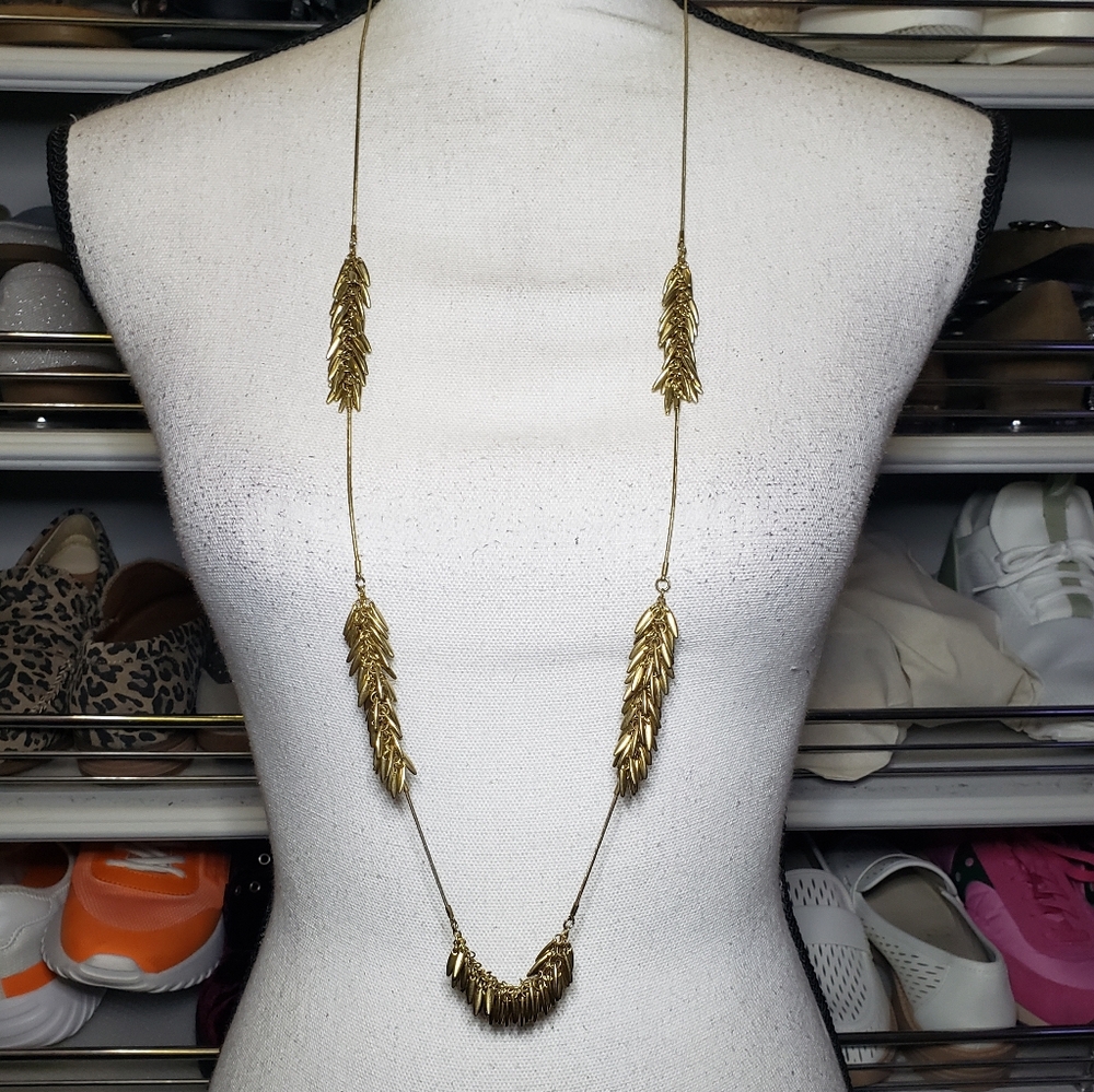Goldtone Fringe Necklace 
